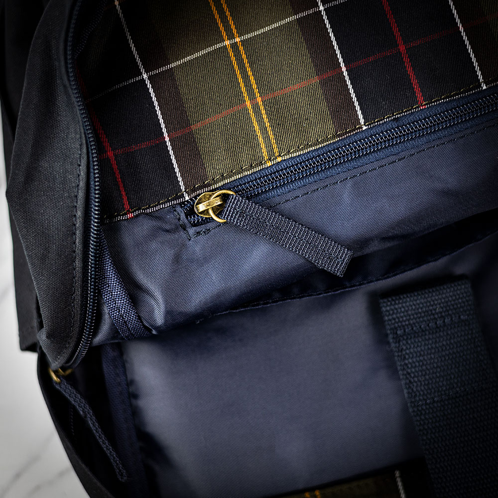 Barbour backpack navy on sale